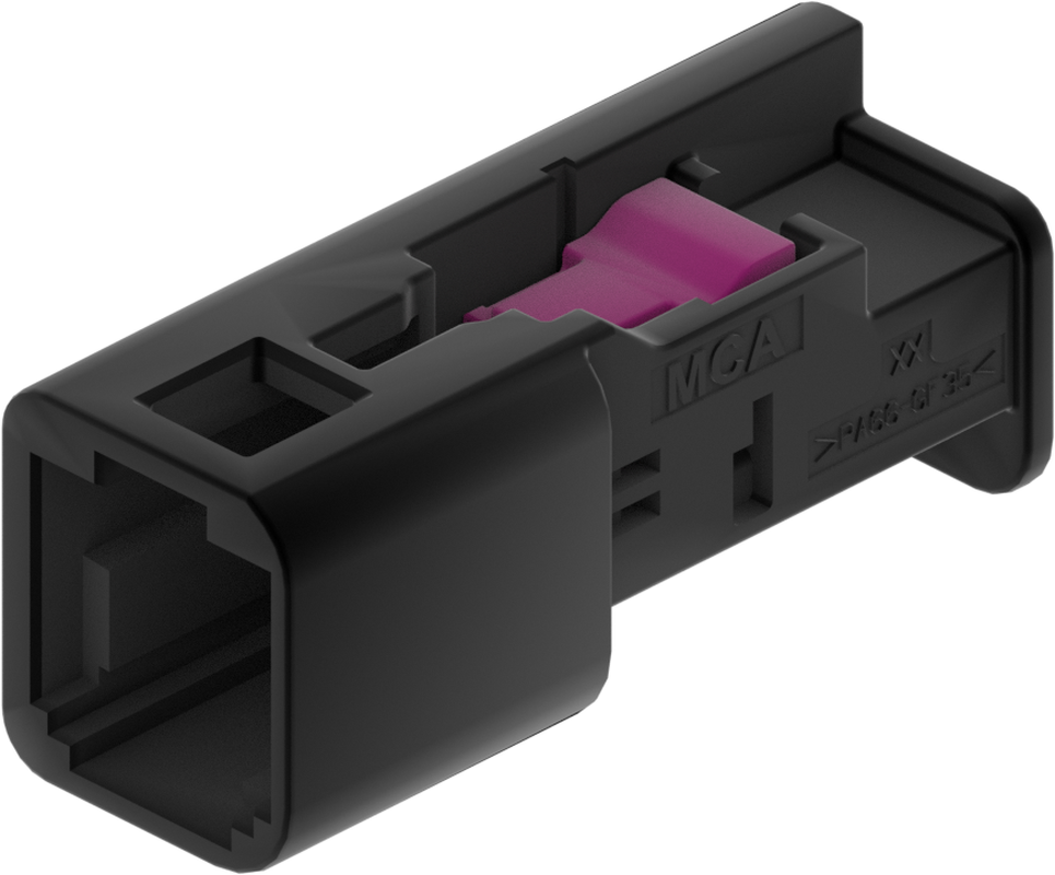 1 Port 1 Row MCA-A Male Mini Coax Black Code A