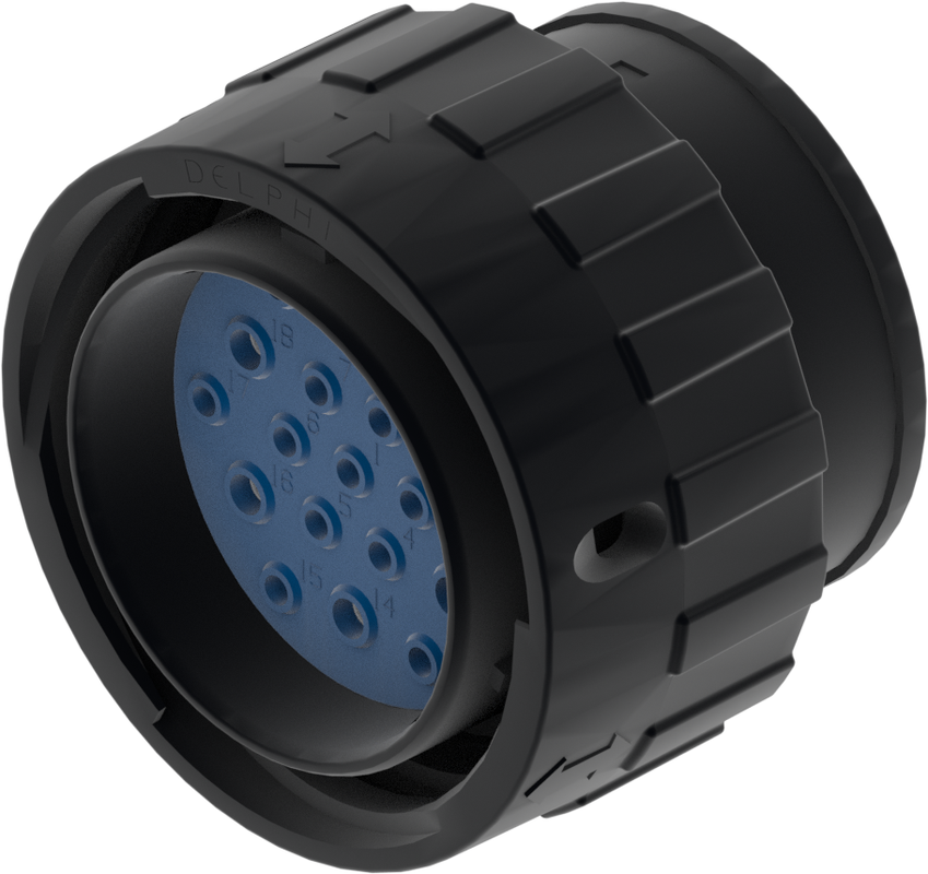 19 Way Male MIXED Sealed Connector Black