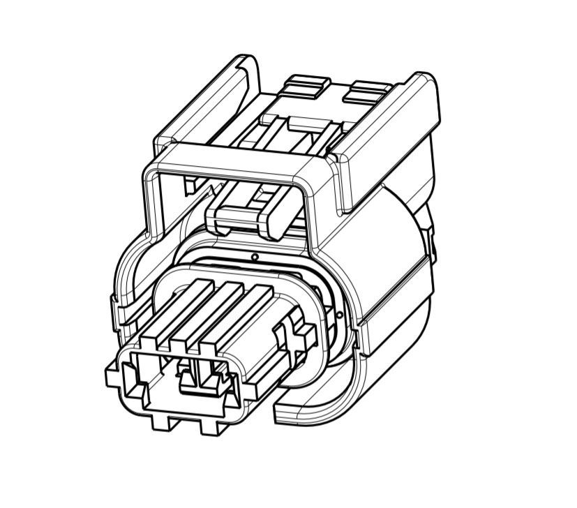2 Way Female APEX Sensomate 2.8 Connector Black