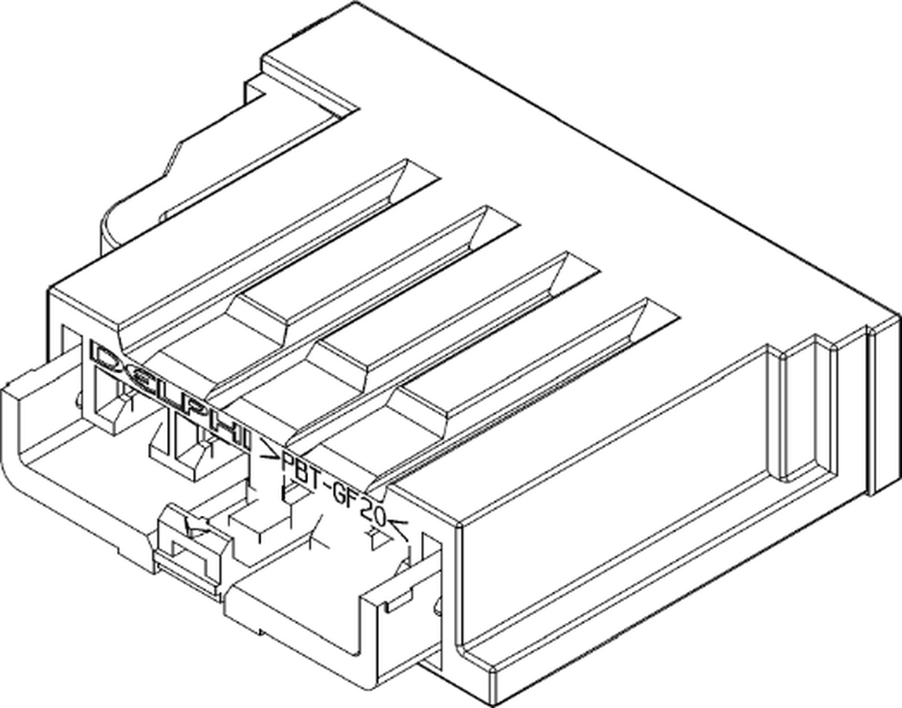 4 Way F OCS 2.8 Unsealed Connector Gray