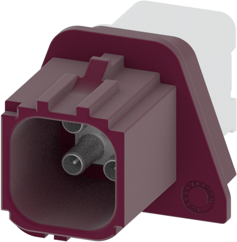 4 Port 2 Row MCA-A Male Mini Coax Claret Violet Code D