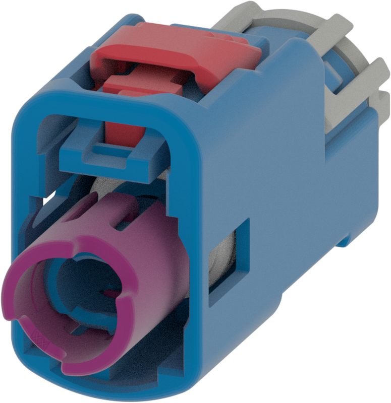 1 Port 1 Row MCA-A Female Mini Coax Blue Code C