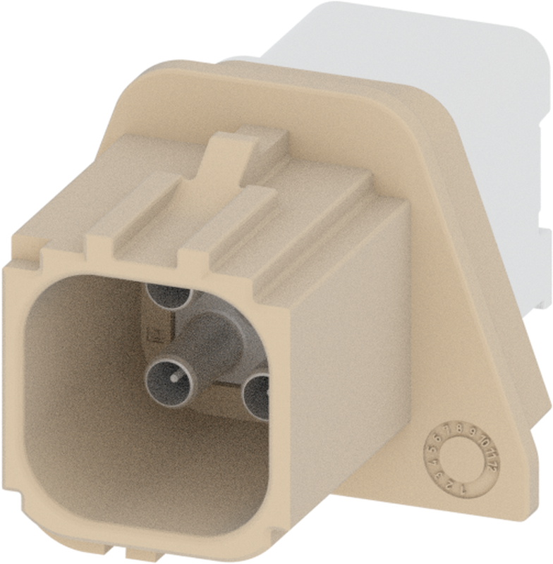 4 Port 2 Row MCA-A Male Mini Coax Cream White Code B