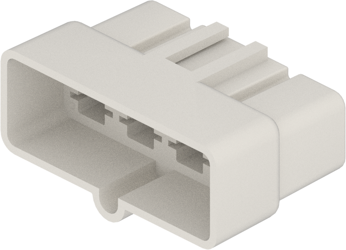 8 Way Male 6.3 56 Series Unsealed Connector Natural