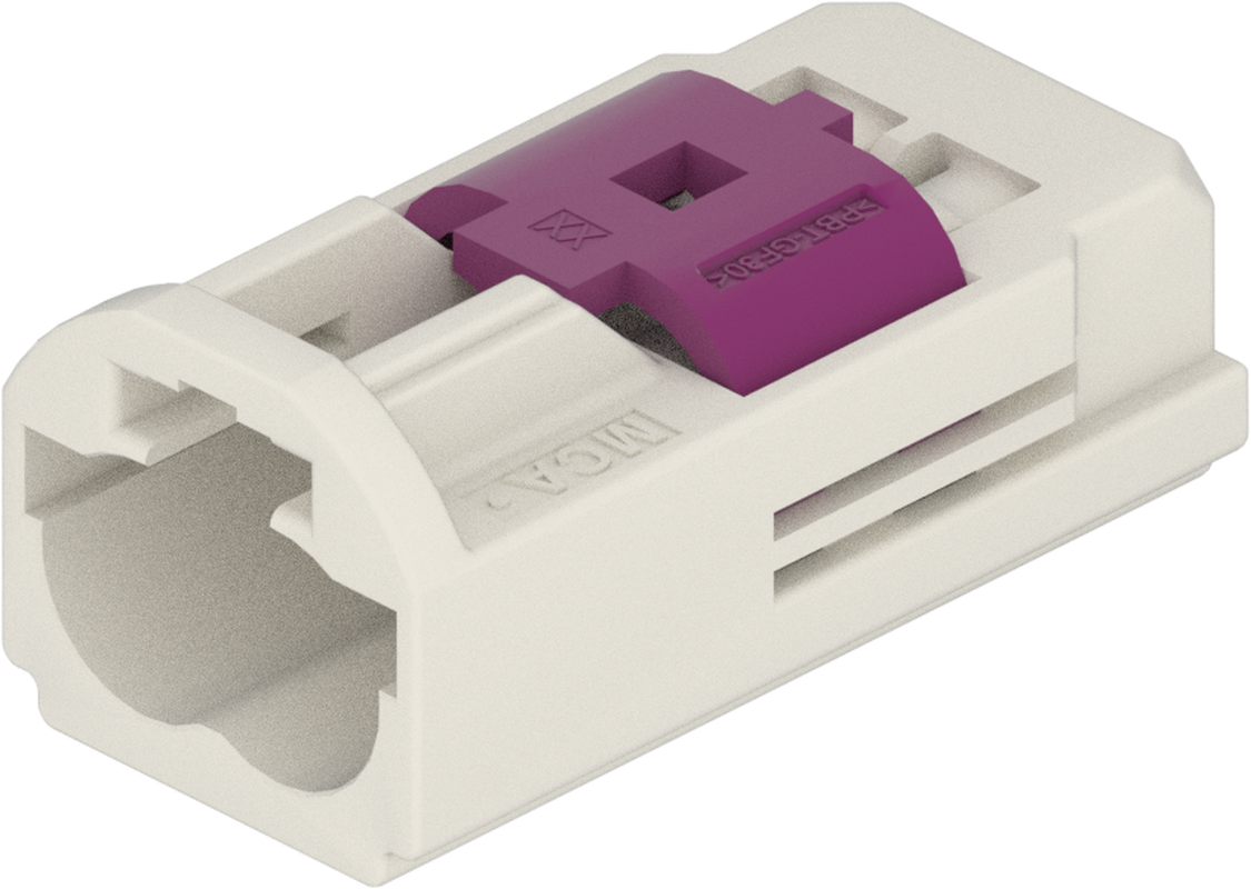 2 Port 1 Row MCA-B Male Mini Coax White Code B