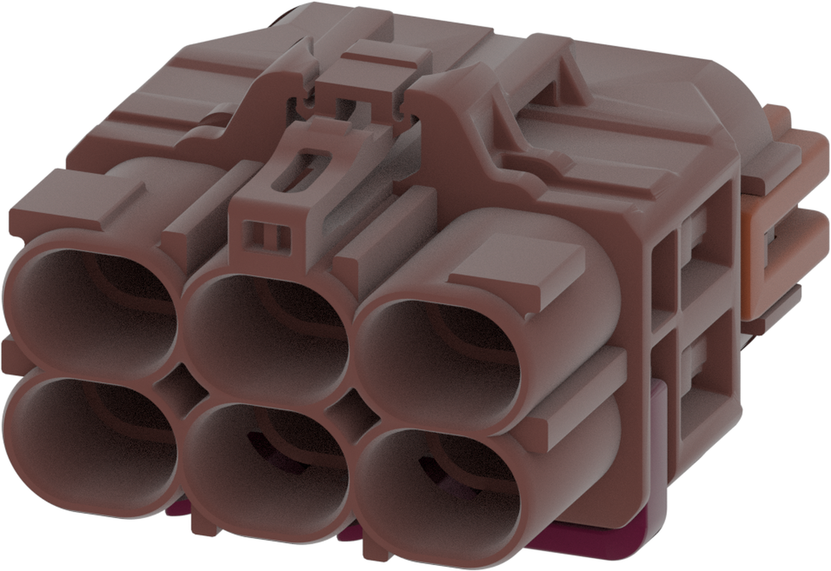 6 Port 2 Row Female H-MTD Nut Brown Code F