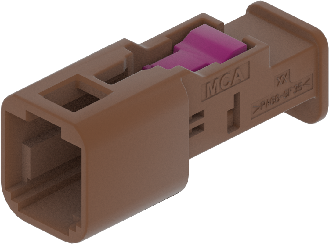 1 Port 1 Row MCA-A Male Mini Coax Brown Code F