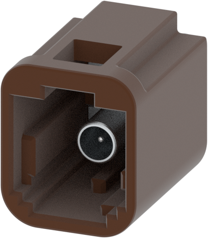 1 Port 1 Row MCA-A Male Mini Coax Nut Brown Code F