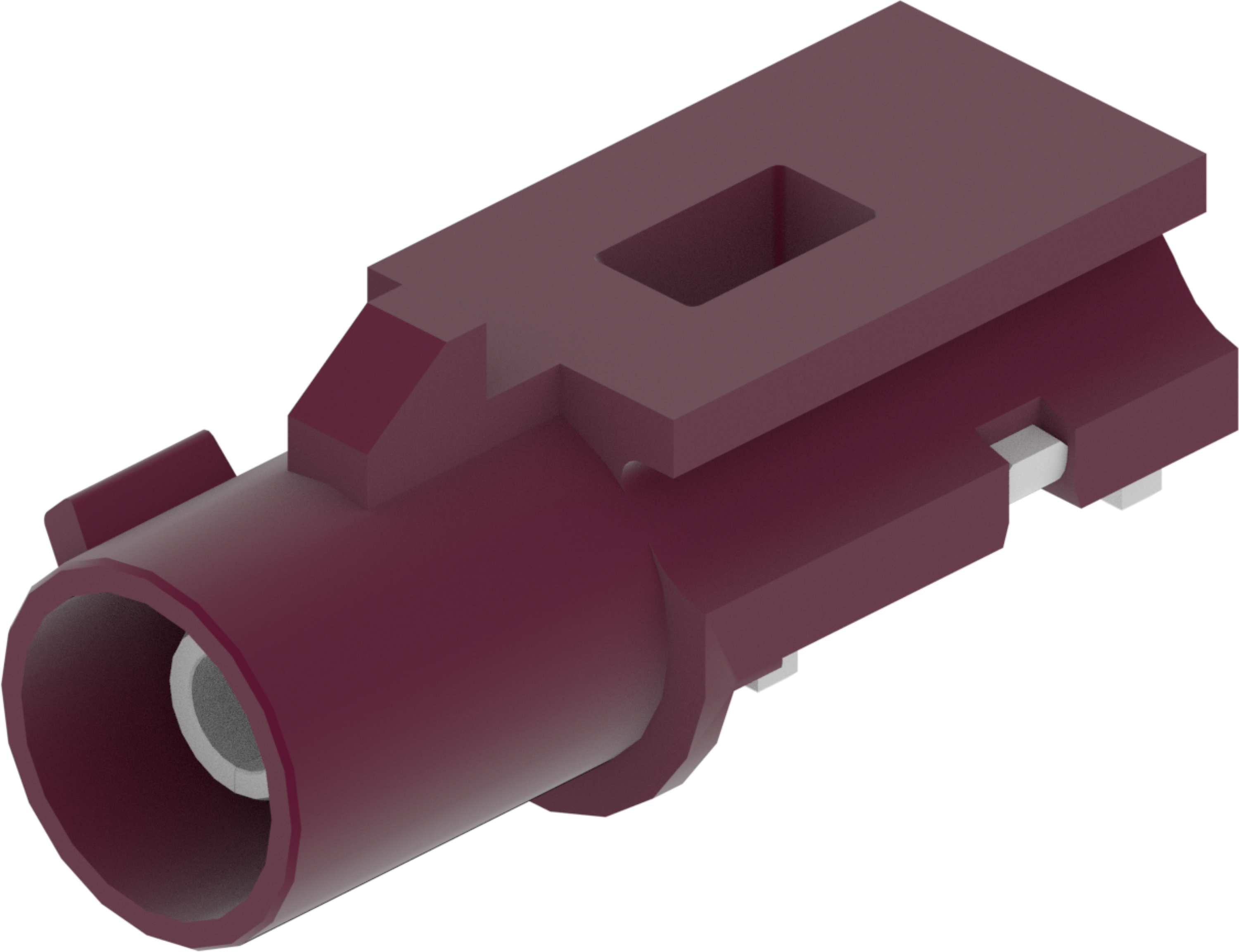 1 Port 1 Row Male Fakra Claret Voilet Code D
