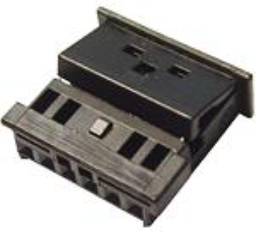 6 Way F MTS 0.64 Unsealed Connector Black