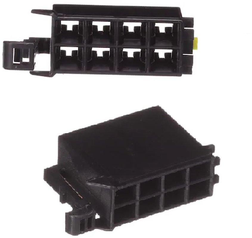8 Way F VF 2.8 Unsealed Connector Black