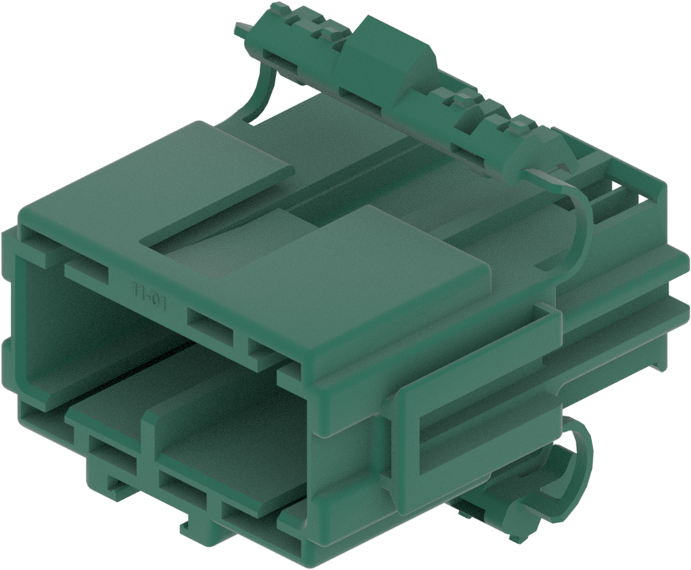 16 Way M 0.8 Series Unsealed Connector Green