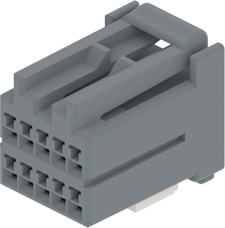 10 Way F MICRO 100A Unsealed Connector Gray
