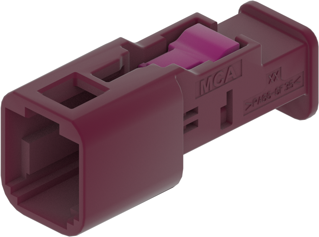 1 Port 1 Row MCA-A Male Mini Coax Claret Violet Code D