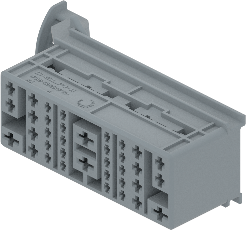 36 Way F DSQ 1.5 2.8 DUCON 6.3 Unsealed Connector Gray