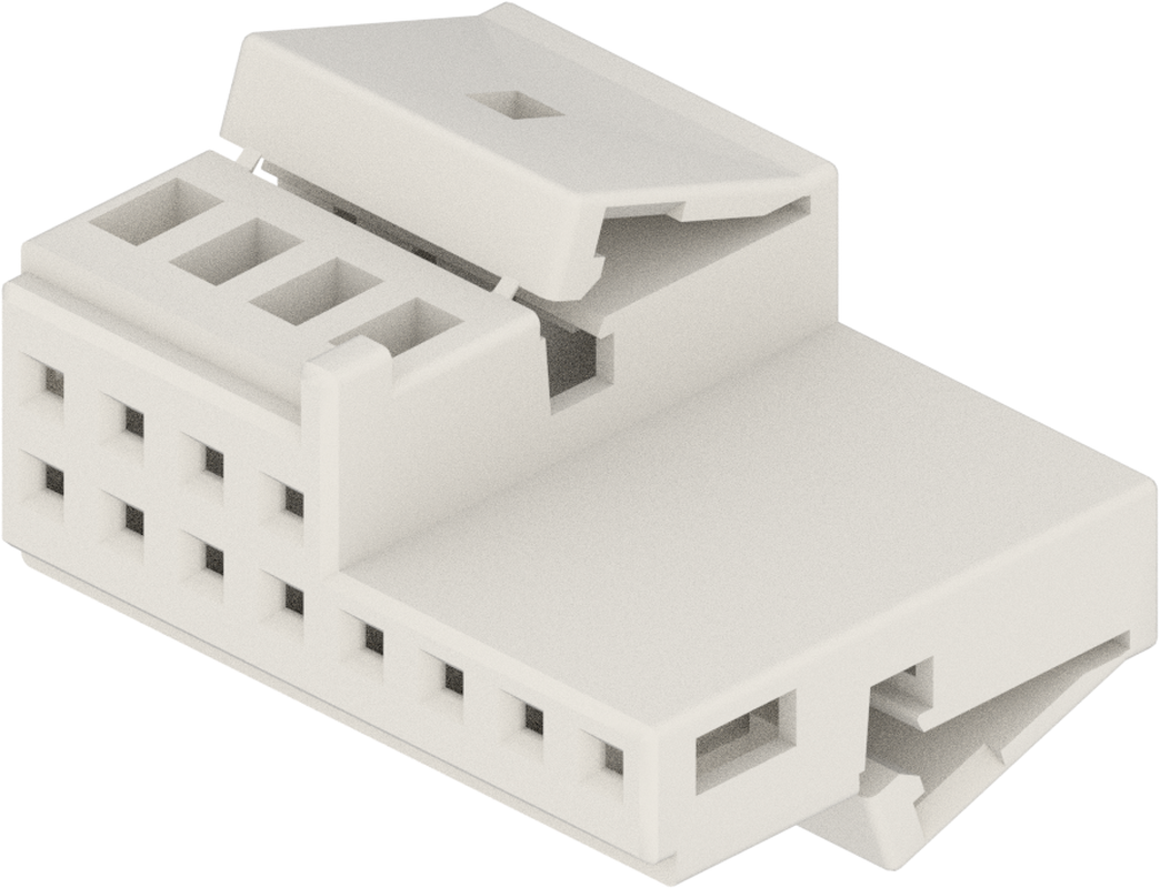 12 Way F MTS 0.64 Unsealed Connector White