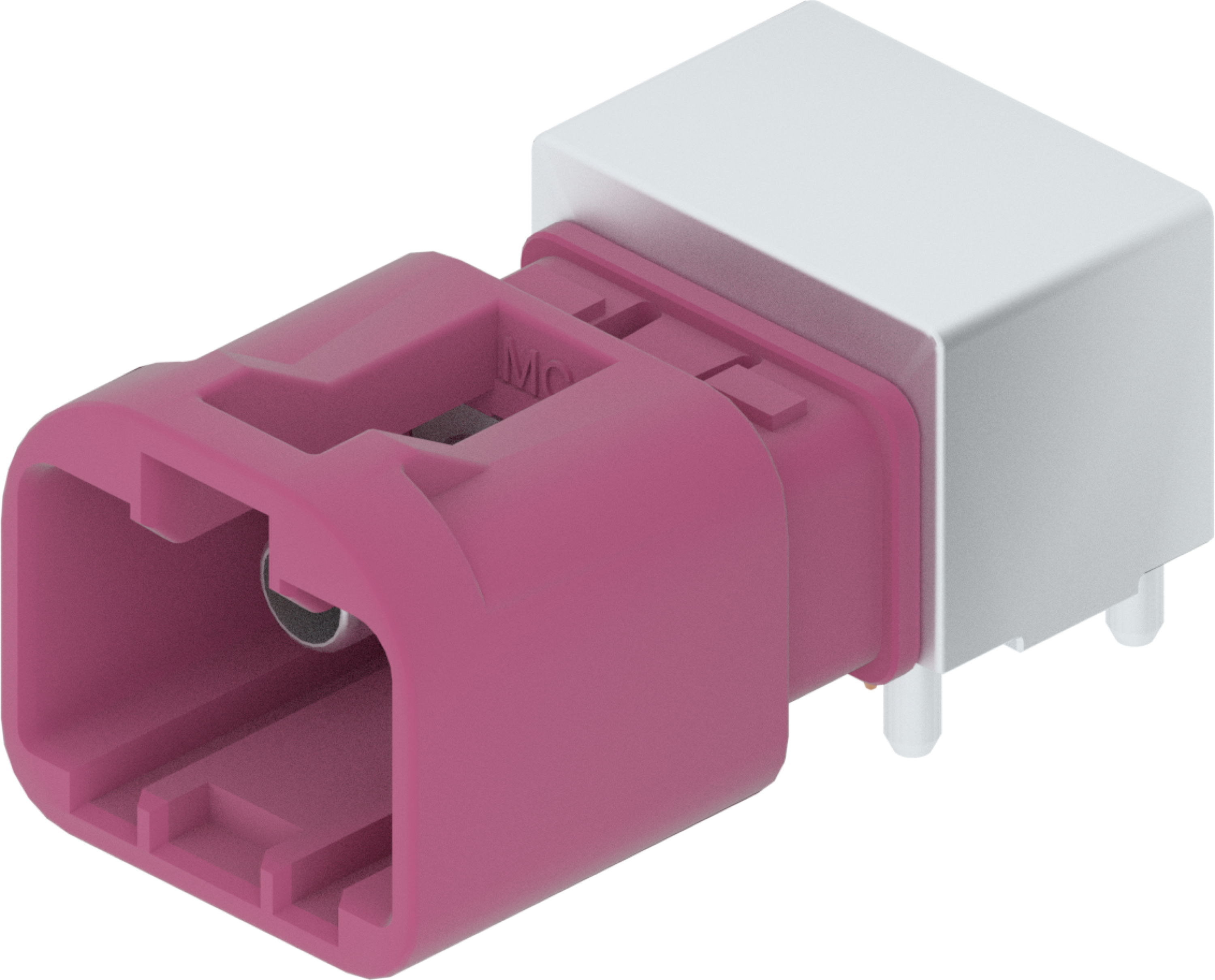 2 Port 1 Row MCA-A Male Mini Coax Violet Code D