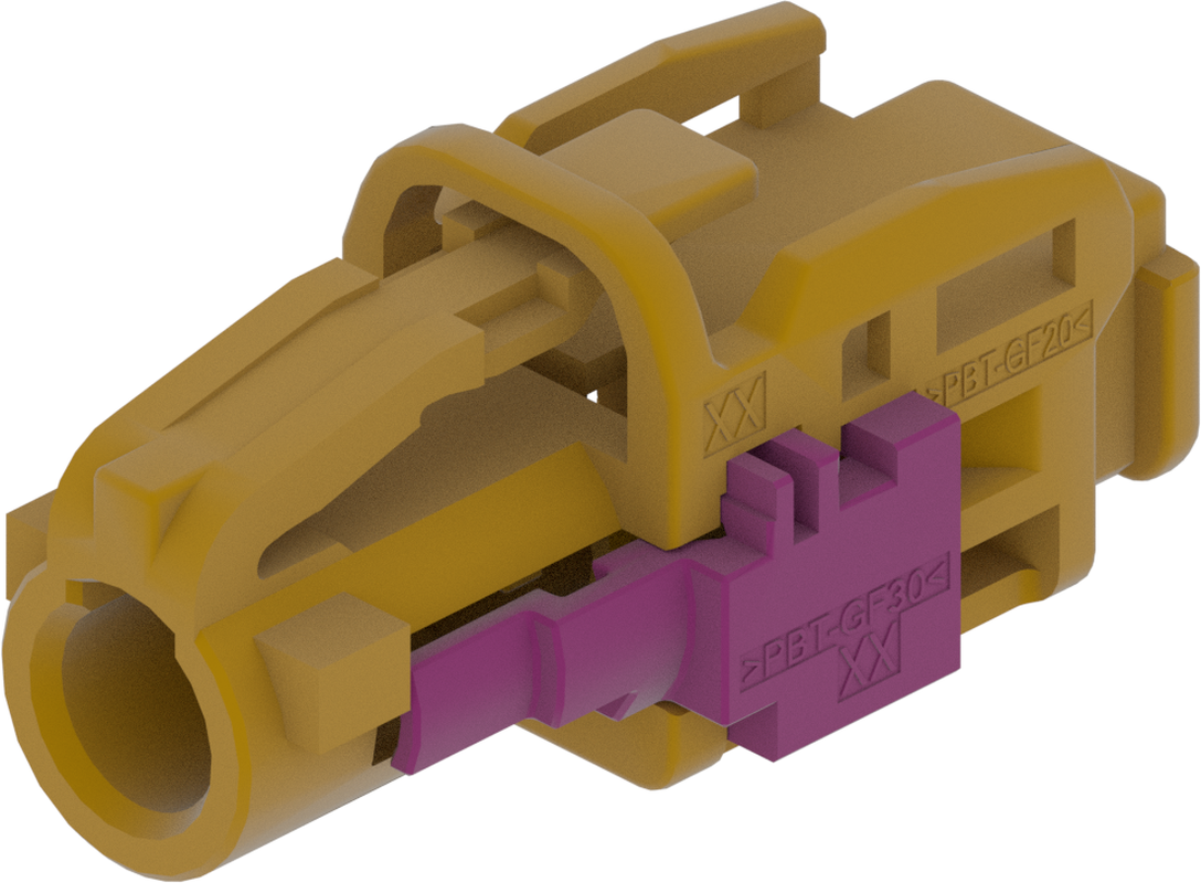 1 Port 1 Row MCA-B Female Mini Coax Curry Code K