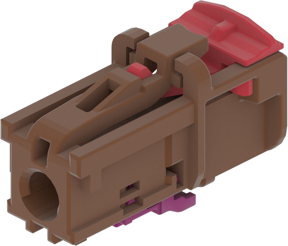 1 Port 1 Row MCA-A Female Mini Coax Brown Code F