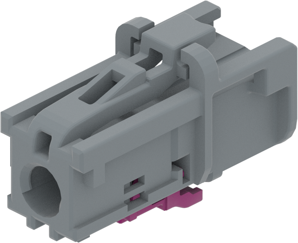 1 Port 1 Row MCA-A Female Mini Coax Dark Grey Code G