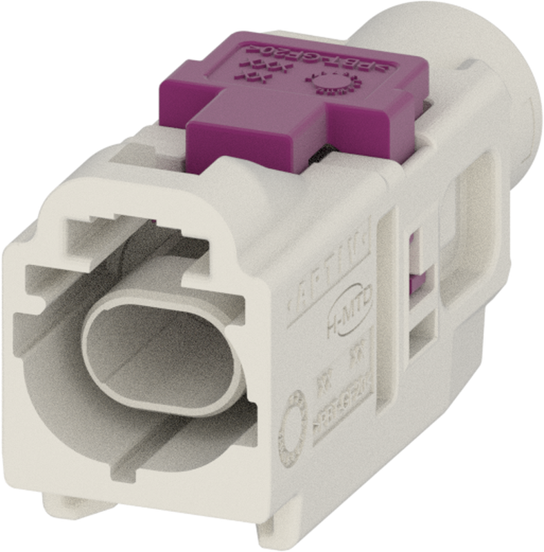 1 Port 1 Row Male H-MTD White Code B