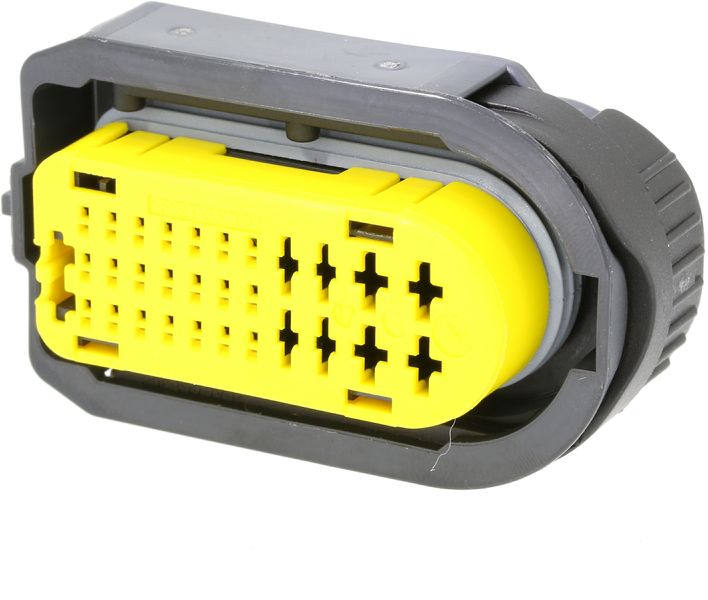 26 Way F Hybrid 0.64 1.5 2.8 SICMA Panel Through Sealed Connector Black
