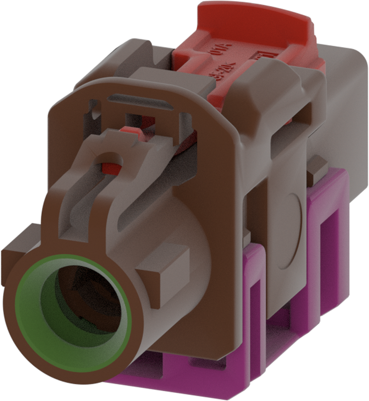 1 Port 1 Row MCA-B Female Mini Coax Brown Code F