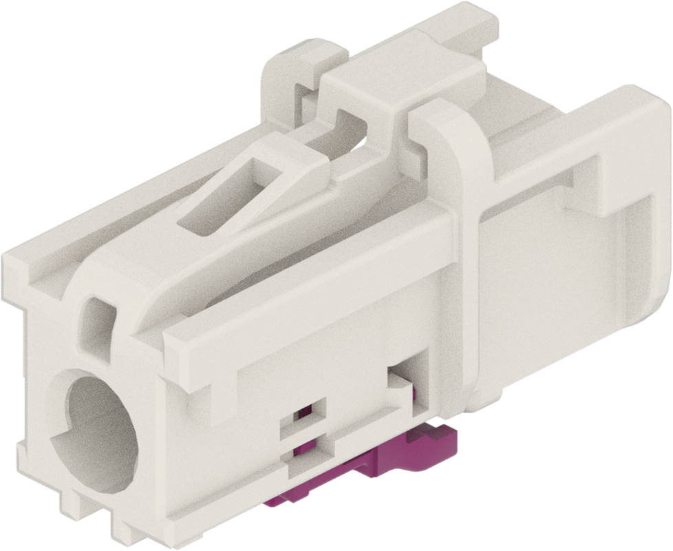 1 Port 1 Row MCA-A Female Mini Coax White Code B
