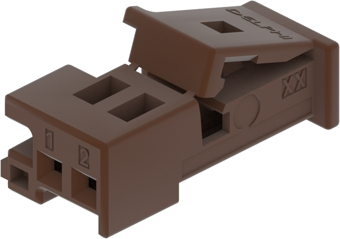 2 Way F MTS 0.64 Unsealed Connector Brown