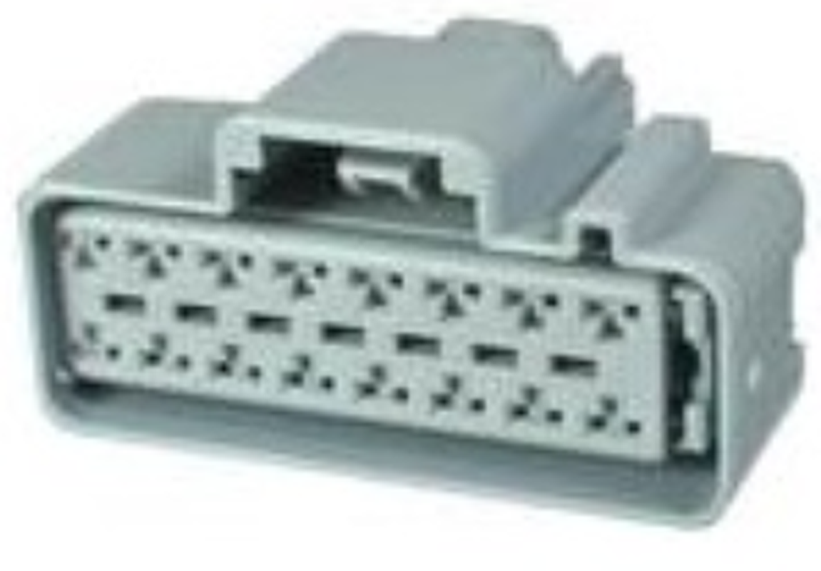 16 Way F GT 2.8 Unsealed Connector Gray