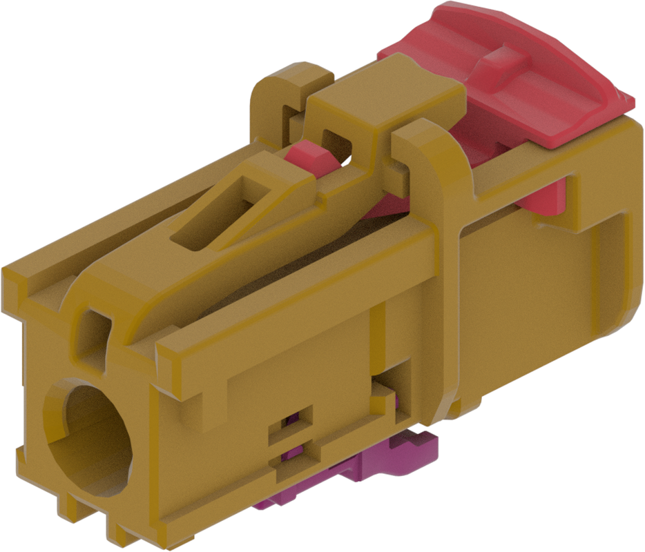 1 Port 1 Row MCA-A Female Mini Coax Curry Code K
