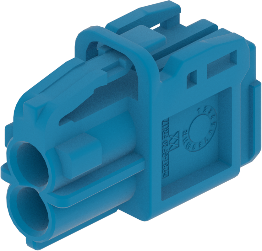 2 Port 2 Row MCA-B Female Mini Coax Blue Code C