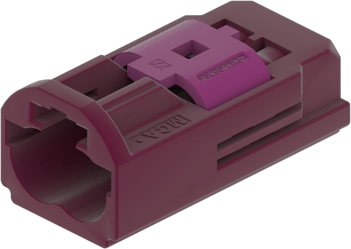 2 Port 1 Row MCA-B Male Mini Coax Claret Violet Code D