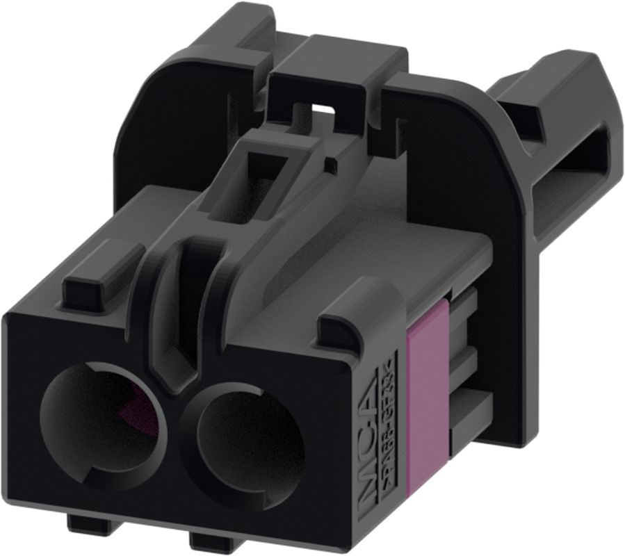 2 Port 1 Row MCA-A Female Mini Coax Black Code A
