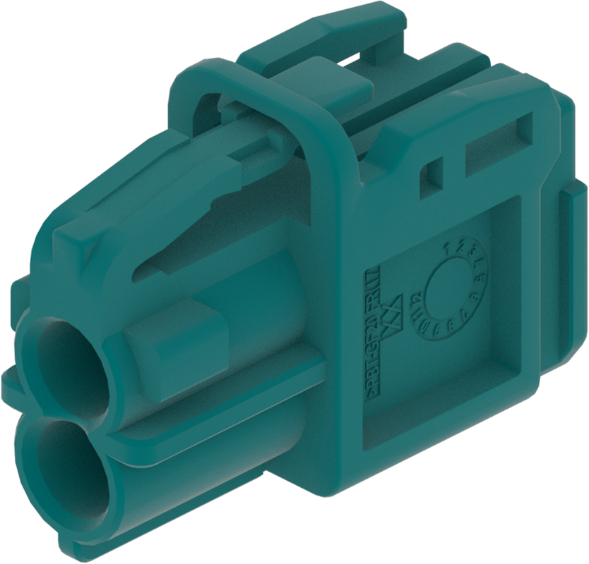 2 Port 2 Row MCA-B Female Mini Coax Water Blue Code Z