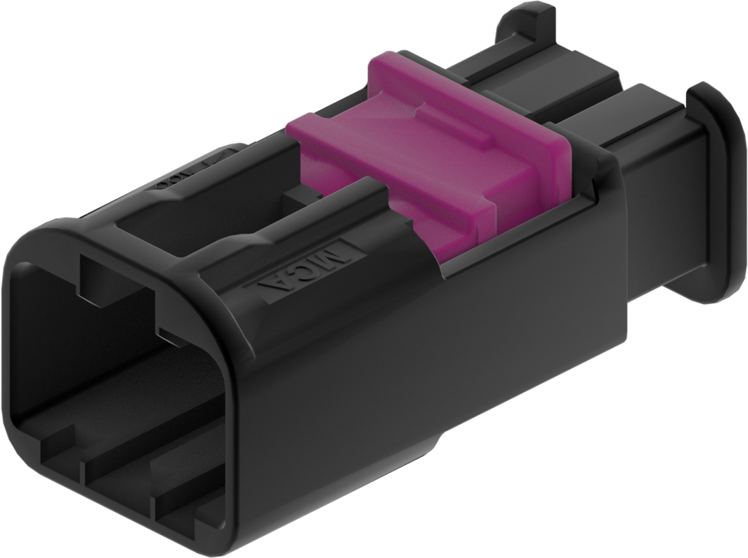 2 Port 1 Row MCA-A Male Mini Coax Black Code A