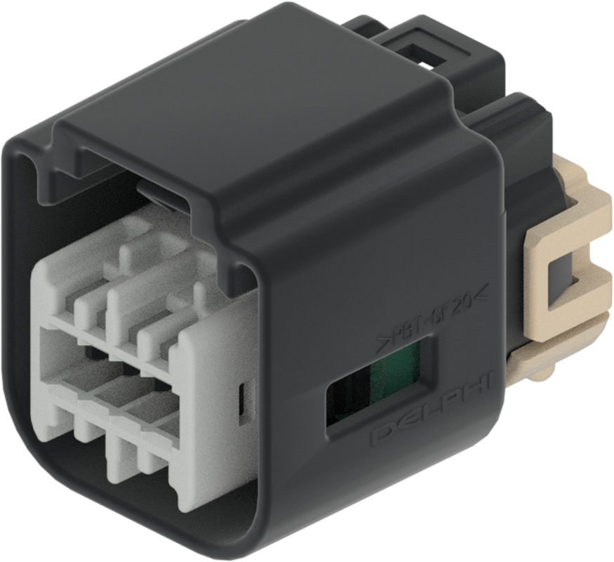 8 Way F OCS 1.2 Sealed Connector Black