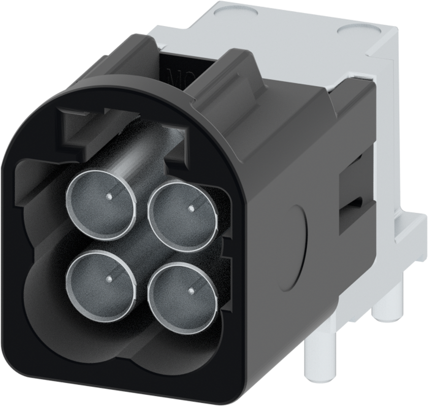 4 Port 2 Row MCA-B Male Mini Coax Jet Black Code A