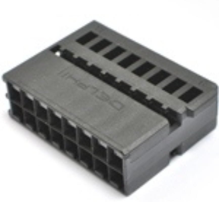 16 Way F MQS 0.64 Unsealed Connector Black