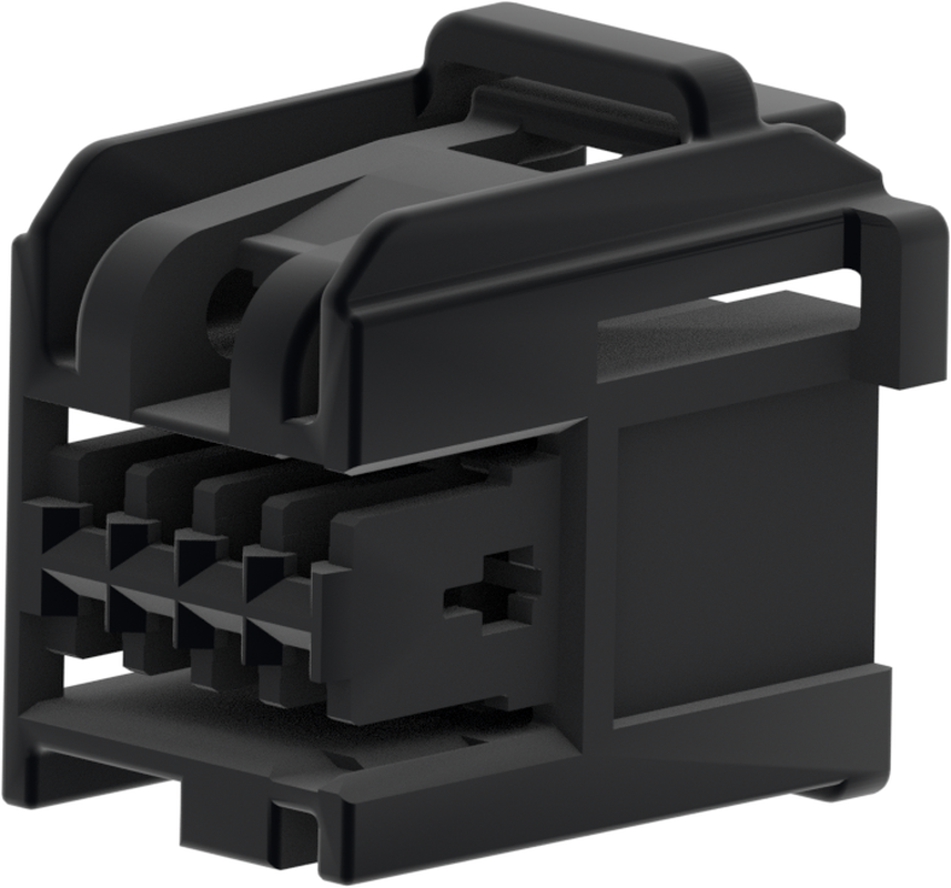 8 Way Female OCS 0.64 IUR Unsealed Connector Black