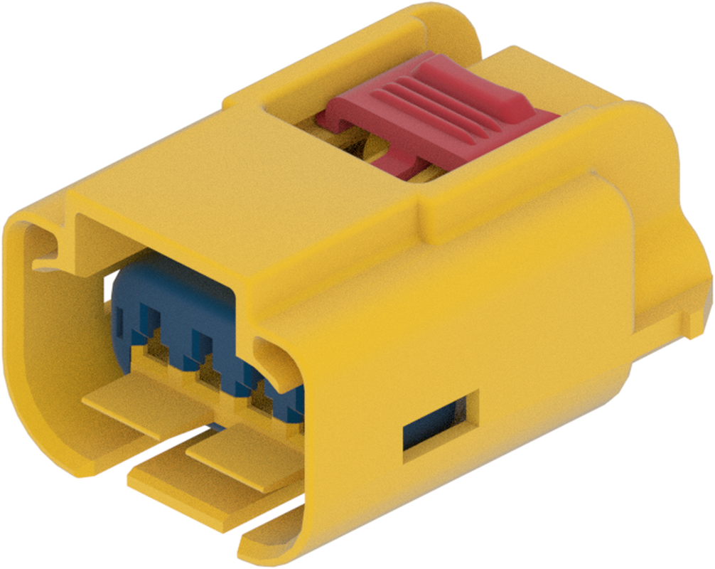 4 Way F APEX 1.5 Unsealed Connector Yellow