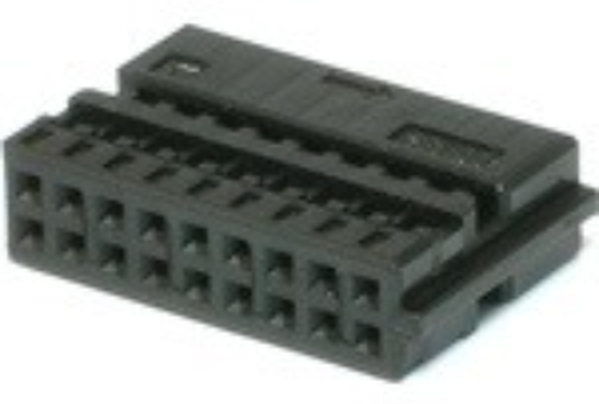 18 Way F DUO-TWIN 0.64 Unsealed Connector Black