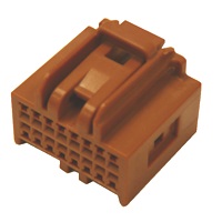 16 Way F Micro HVT 0.64 Unsealed Connector Brown