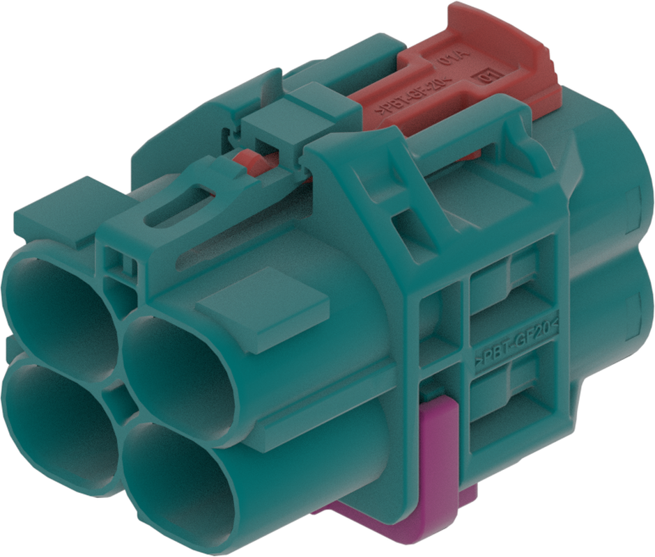 4 Port 2 Row Female H-MTD Water Blue Code Z