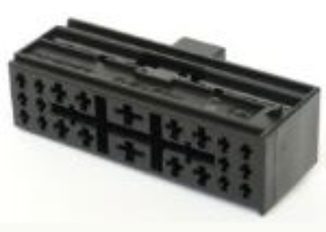 22 Way F MIXED 2.8 6.3 Unsealed Connector Black