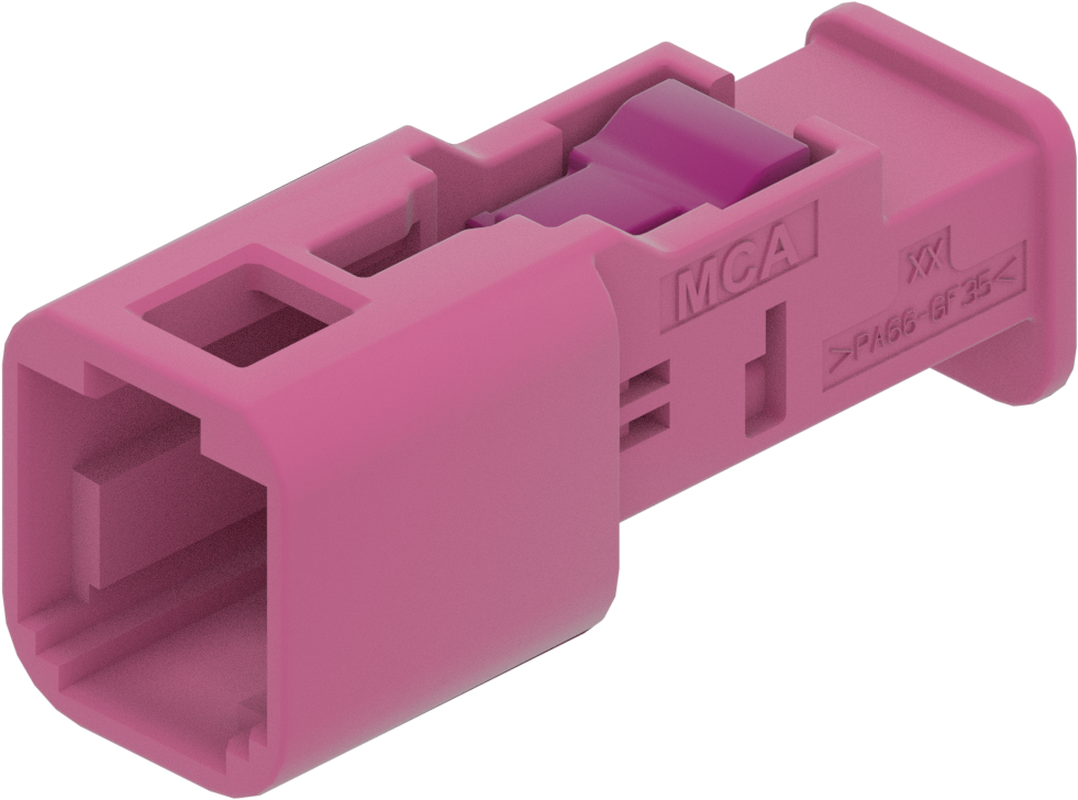 1 Port 1 Row MCA-A Male Mini Coax Heather Violet Code H