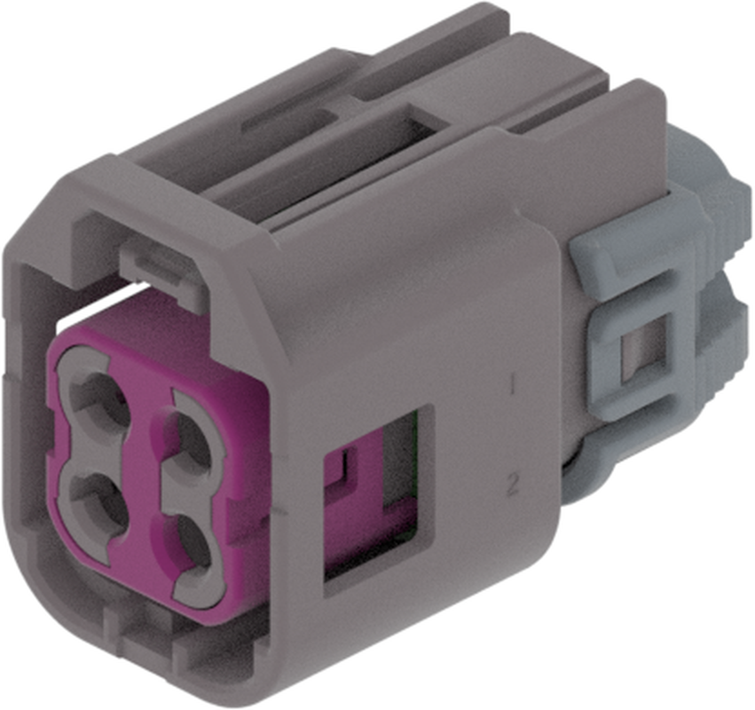 4 Port 2 Row MCA-A Female Mini Coax Blue Grey Code G