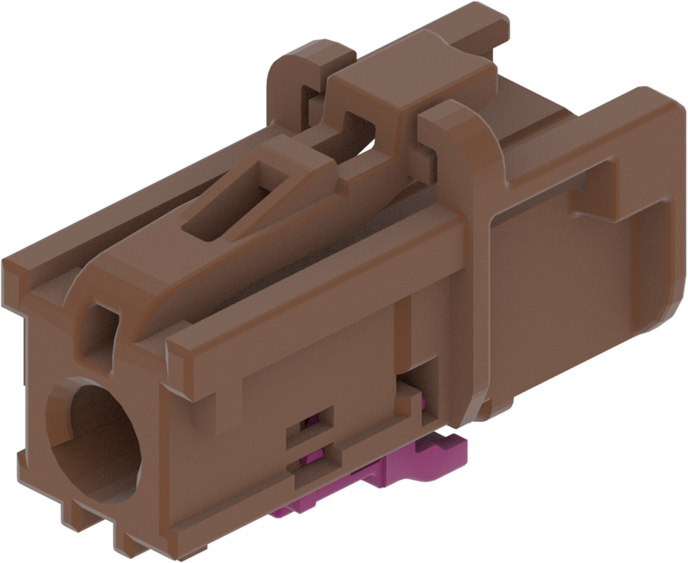 1 Port 1 Row MCA-A Female Mini Coax Brown Code F