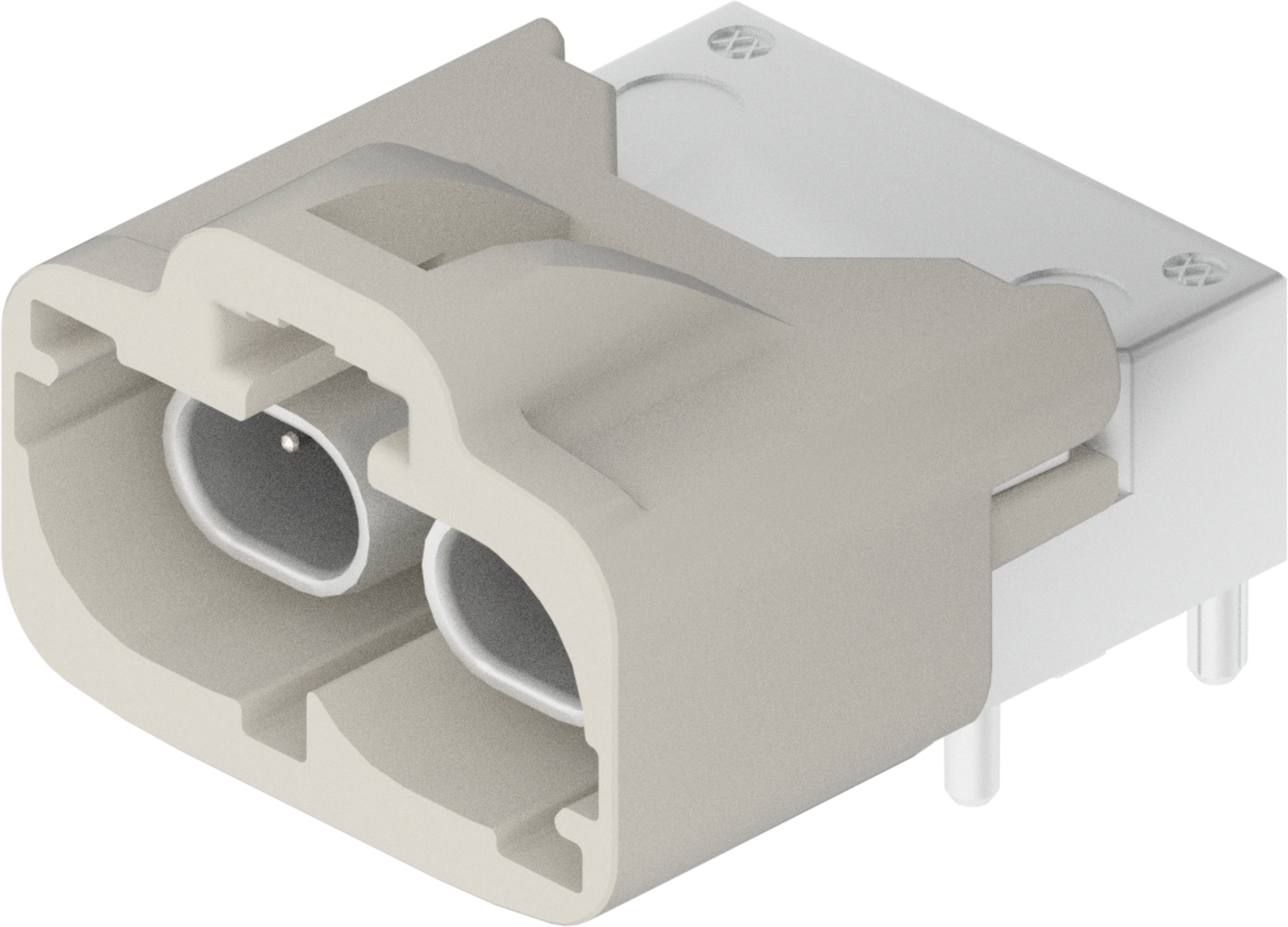 2 Port 1 Row Male H-MTD White Code B