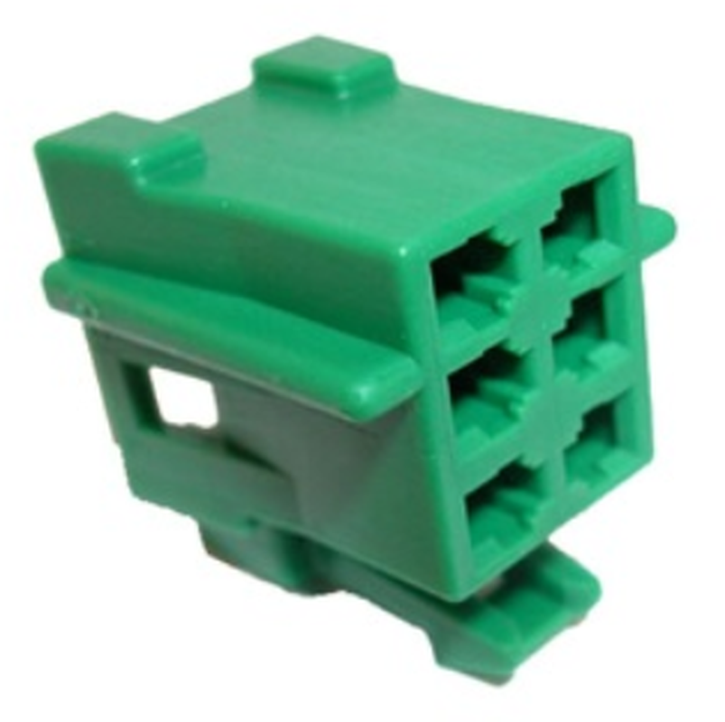 6 Way F MetriPack (M/P) 2.8 Unsealed Connector Green-Dark
